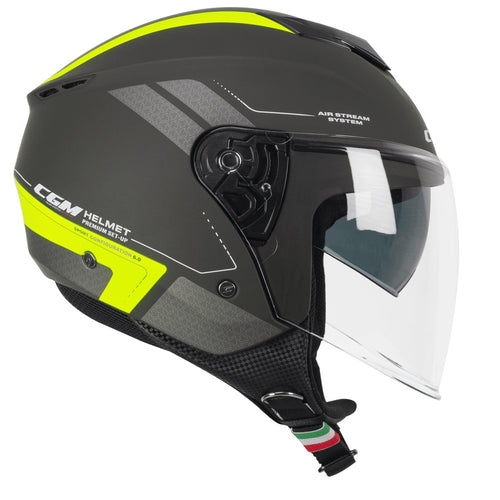 CASCO JET CGM 126A IPER MONO NERO GIALLO FLU