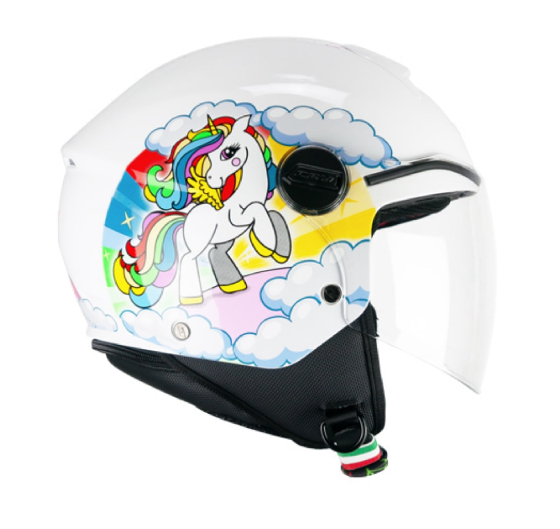 CASCHI CGM BAMBINO 261D MINI DREAMS BIANCO FUCSIA CELESTE - Della Categoria Caschi Bambino Produttore CGM HELMETS - A soli €69! Acquista ora su Due Ruote Accessori