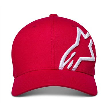 CAPPELLO ALPINESTARS CORP SHIFT 2 CURBRIM ROSSO LOGO BIANCO