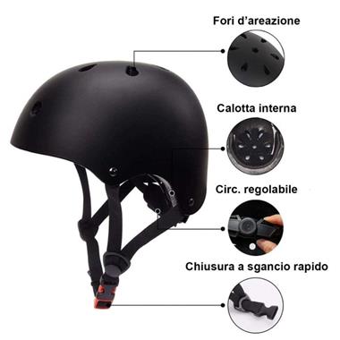 CASCO BICI BMX-MONOPATTINO NERO OPACO TAGLIA M - Della Categoria Caschi Jet Produttore DUE RUOTE SRL - A soli €24! Acquista ora su Due Ruote Accessori