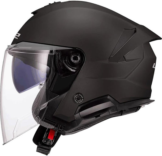 CASCO JET LS2 OF618 VERSO II SOLID NERO OPACO