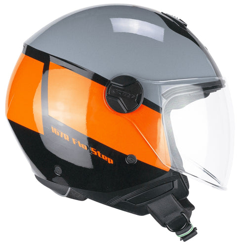 CASCO JET CGM 167G FLO STEP GRIGIO ARANCIO LUCDO VISIERA LUNGA - Della Categoria Caschi Jet Produttore CGM HELMETS - A soli €78! Acquista ora su Due Ruote Accessori