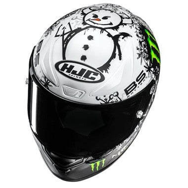 CASCO INTEGRALE HJC RPHA1 V2 CARBON SNOW DIABLO MC10SF