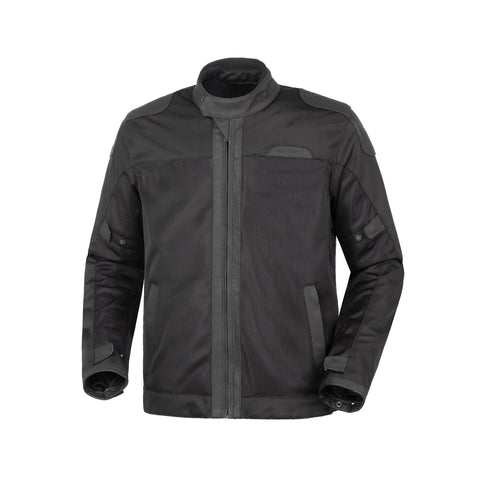 GIUBBINO UOMO ROUTER TUCANO URBANO PELLE E TESSUTO TRAFORATO NERO