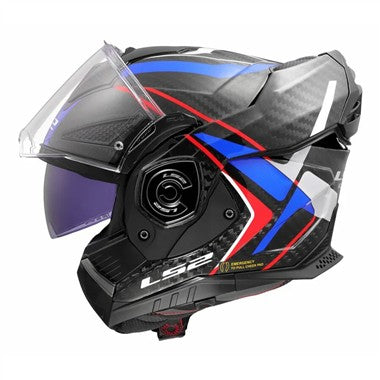 CASCO REVERSIBILE LS2 FF901 ADVANT X CARBONIO FUTURE II WHITE BLUE 06