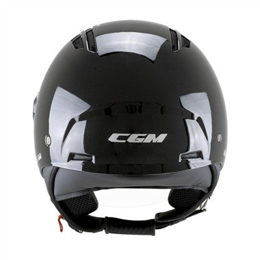 CASCO JET CGM 116A AIR MONO NERO LUCIDO