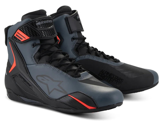 SCARPA ALPINESTARS FASTER-4 NERA GRIGIA ROSSO FLU