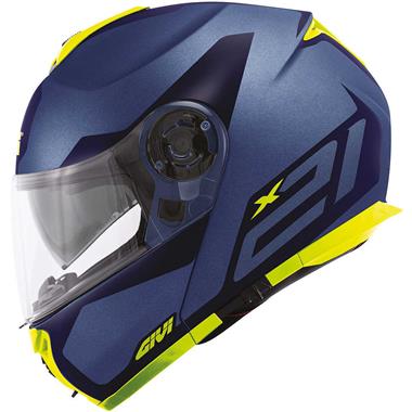 CASCO GIVI MODULARE X21 CHALLENGER BLU OPACO GIALLO