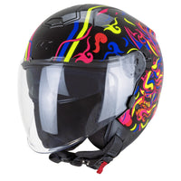 CASCO CGM 126S IPE DEMON NERO BLU ROSSO GIALLO