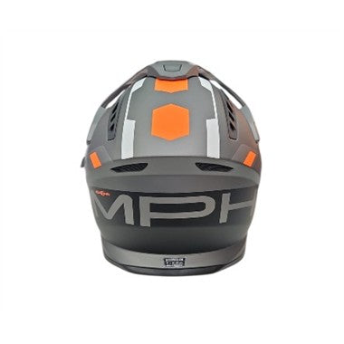 CASCO MPH CROSSOVER ADV E22.06 GRAFICA GRIGIO NERO ARANCIO