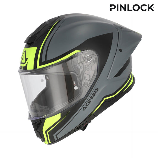 CASCO INTEGRALE ACERBIS TARMAK-X FIBRA GRIGIO-GIALLO