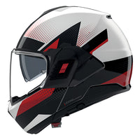 CASCO REVERS NOLAN N120-1 CICLONE 363 BIANCO NERO ROSSO FLIP UP