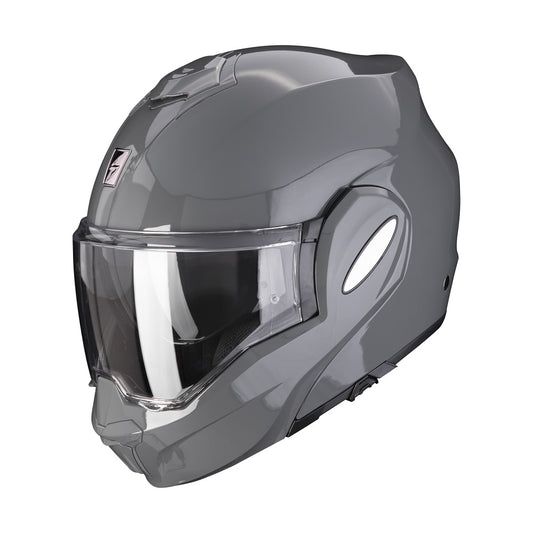 CASCO MODULABLE SCORPION EXO-TECH EVO SOLID GRIGIO CEMENTO - Della Categoria Caschi Modulare Produttore SCORPION EXO - A soli €254.90! Acquista ora su Due Ruote Accessori