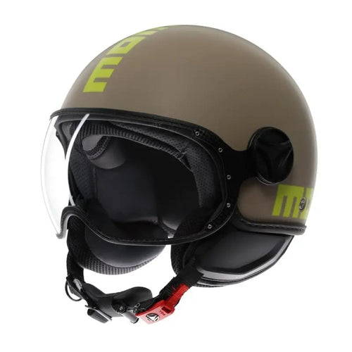 CASCO JET FGTR CLASSIC MOMODESIGN E2206 TORTORA SCRITTA LIMON - Della Categoria Caschi Jet Produttore MomoDesign - A soli €169.15! Acquista ora su Due Ruote Accessori