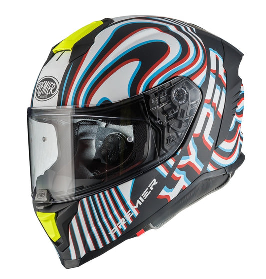 CASCO INTEGRALE PREMIER 26 HYPER PSY8BM BIAN-NERO-BLU-ROSSO OPACO