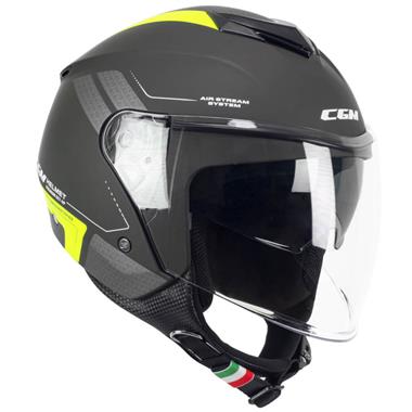 CASCO JET CGM 126A IPER MONO NERO GIALLO FLU