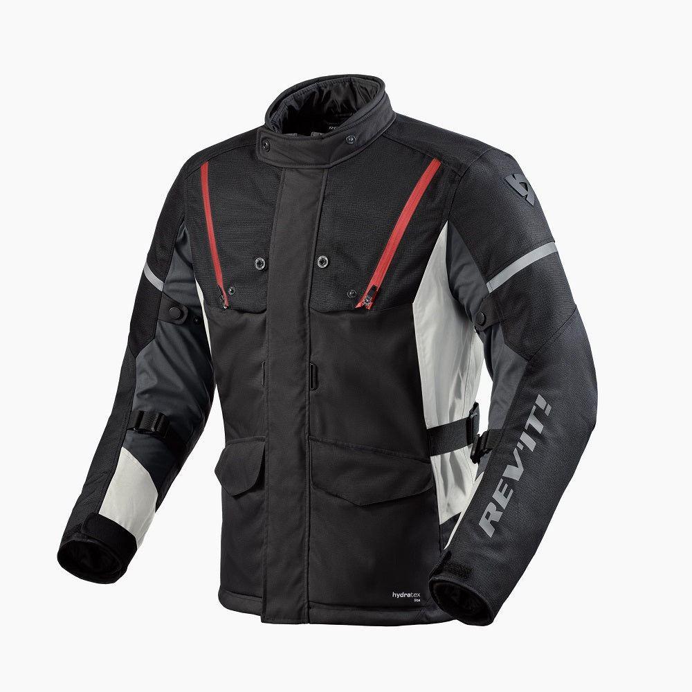 GIACCA UOMO REVIT HORIZON 3 H2O NERO ROSSO