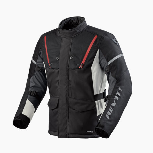 GIACCA UOMO REVIT HORIZON 3 H2O NERO ROSSO