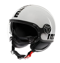 CASCO JET FGTR EVO MOMODESIGN E2206 BIANCO SCRITTA NERA