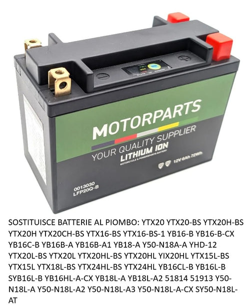 BATTERIA LITIO LFP20 Q-B 12V, 6AH, 72WH, 390A
