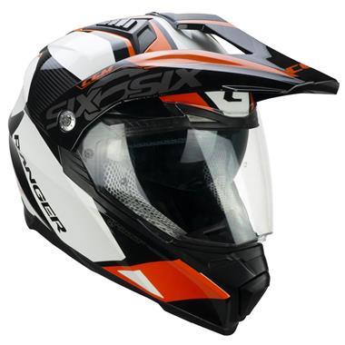 CASCO ENDURO CGM 666G TWIN RANGER BIANCO ARANCIONE
