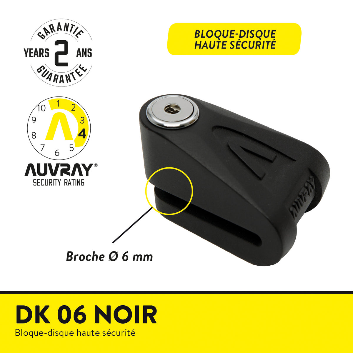 BLOCCADISCO DK-06 NERO OPACO