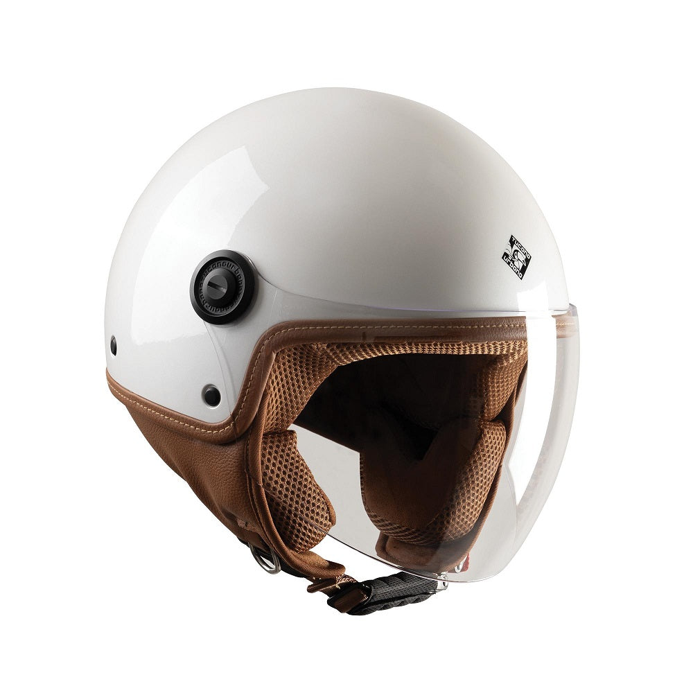 CASCO EL JETTIN 6.0 TUCANO BIANCO PERLATO INTERNO MARRONE - Della Categoria Caschi Jet Produttore Tucano Urbano - A soli €72.25! Acquista ora su Due Ruote Accessori