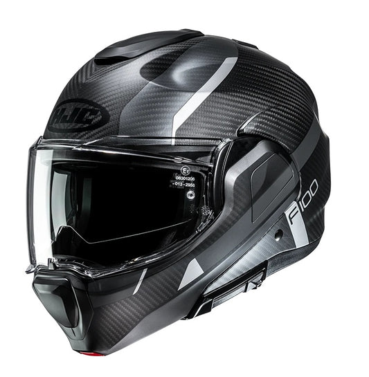 CASCO MODULARE HJC F100 CARBON ASKAN MC5SF NERO GRIGIO OPACO