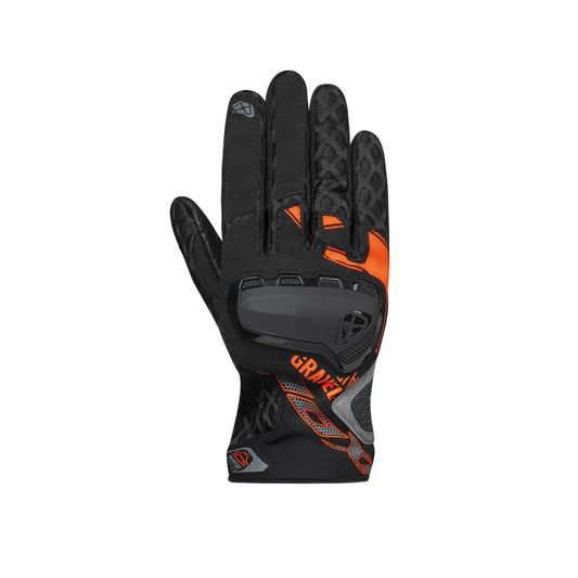 GUANTO EST. TSUTO-PELLE U IXON GRAVEL AIR NERO-ARANCIONE