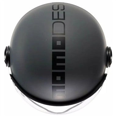 CASCO JET FGTR CLASSIC MOMODESIGN E2206 GRIGIO OPACO SCRITTA NERA