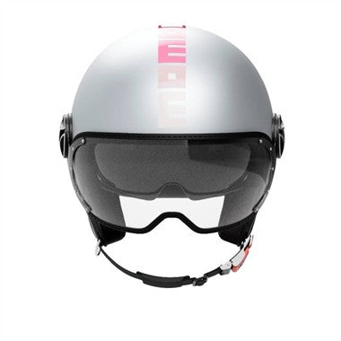CASCO JET FGTR EVO MOMODESIGN E2206 GRADIAL GRIGIO CHIARO ROSA OPACO