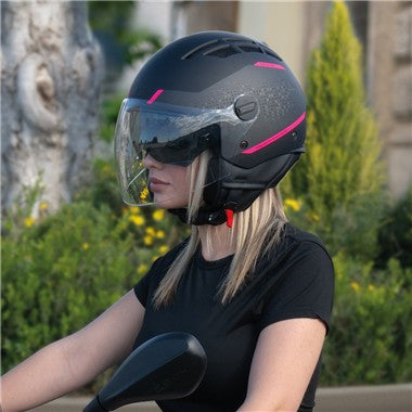 CASCO JET CGM 116X AIR CITY NERO FUCSIA FLU OPACO