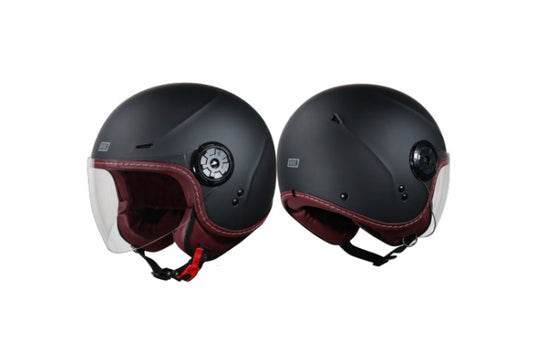 CASCO JET ORIGINE GARDA SOLID NERO OPACO