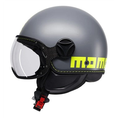 CASCO JET FGTR CLASSIC MOMODESIGN E2206  FLUO MATT GREY-YELLOW FLUO