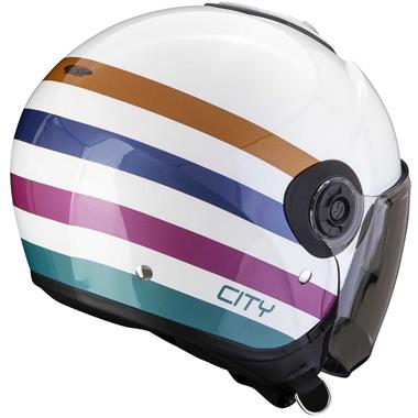 CASCO JET SCORPION EXO-CITY II BEE BIANCO VERDE ORO
