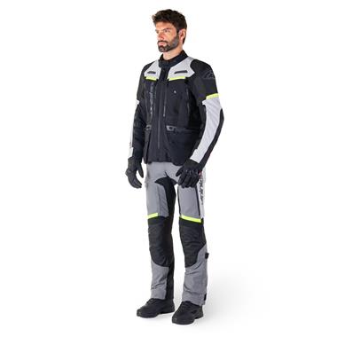 GIACCA UOMO ALPINESTARS BOGOTA PRO DRYSTAR GRIGIA NERA GIALLO FLUO