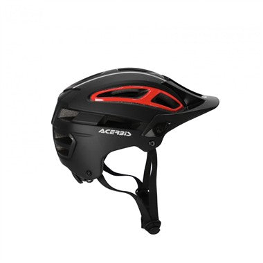 CASCO BICI DOUBLEP NERO ROSSO FLU