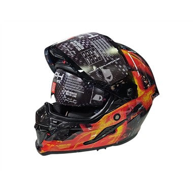 CASCO MPH INTEGRALE BLADE E22.06 GRAFICA VULCANO LUCIDO PINLOCK 70