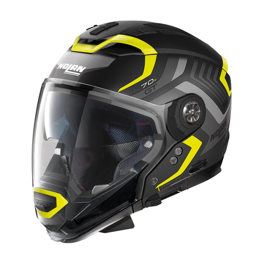 CASCO SCOMPONIBILE NOLAN N70-2 GT SPINNAKER N-C 044 GRIGIO GIALLO OPACO - Della Categoria Caschi Outlet Produttore Nolan Helmets - A soli €222! Acquista ora su Due Ruote Accessori
