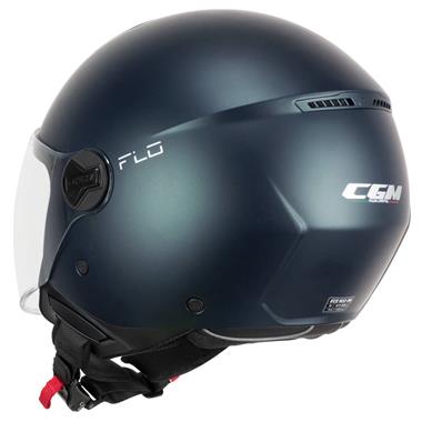 CASCO JET CGM 167A FLO MONO PETROLIO OPACO VISIERA LUNGA
