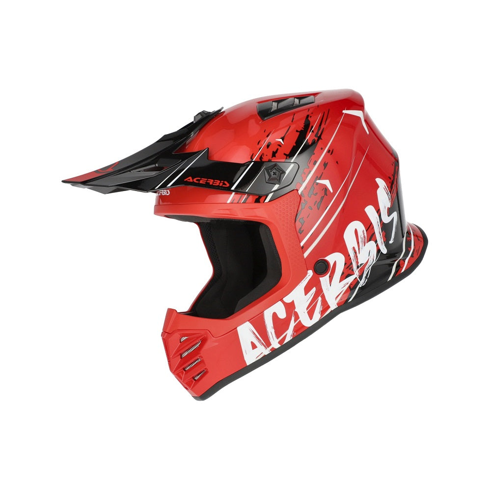 CASCO CROSS ACERBIS PROFILE ROSSO-NERO