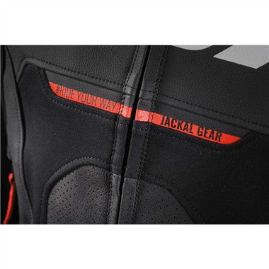 GIUBBOTTO PELLE UOMO IXON JACKAL JKT NERO-BIANCO-ROSSO