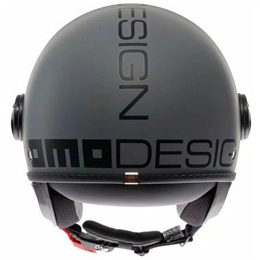 CASCO JET FGTR CLASSIC MOMODESIGN E2206 GRIGIO OPACO SCRITTA NERA