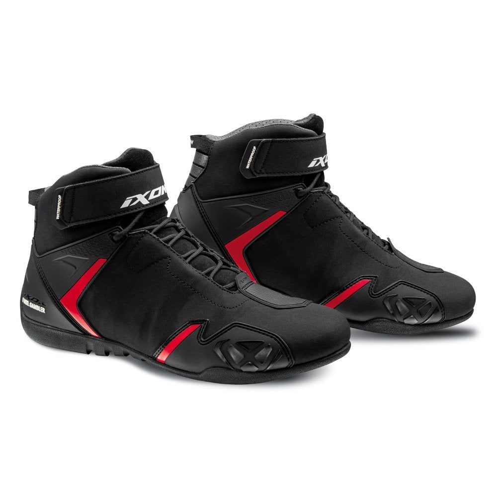 SCARPE UOMO IXON GAMBLER WP NERO-ROSSO