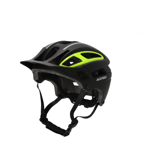 CASCO BICI DOUBLEP NERO GIALLO FLU