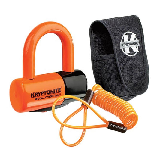 BLOCCADISCO EVOLUTION COLOR ARANCIO CON CUSTODIA E CAVO REMINDER - Della Categoria Antifurti & Catene Produttore KRYPTONITE - A soli €87.95! Acquista ora su Due Ruote Accessori