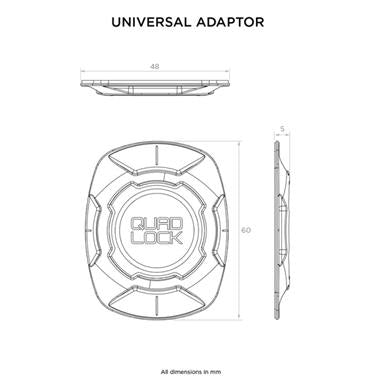 Adattatore universale QUAD LOCK - Della Categoria Custodie Smartphone Produttore QUAD LOCK - A soli €11.25! Acquista ora su Due Ruote Accessori