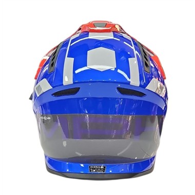 CASCO MPH CROSSOVER ADV E22.06 GRAFICA BIANCO BLU ROSSO