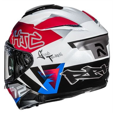 CASCO INTEGRALE HJC RPHA72 GOLDY MC21 BIANCO ROSSO BLU