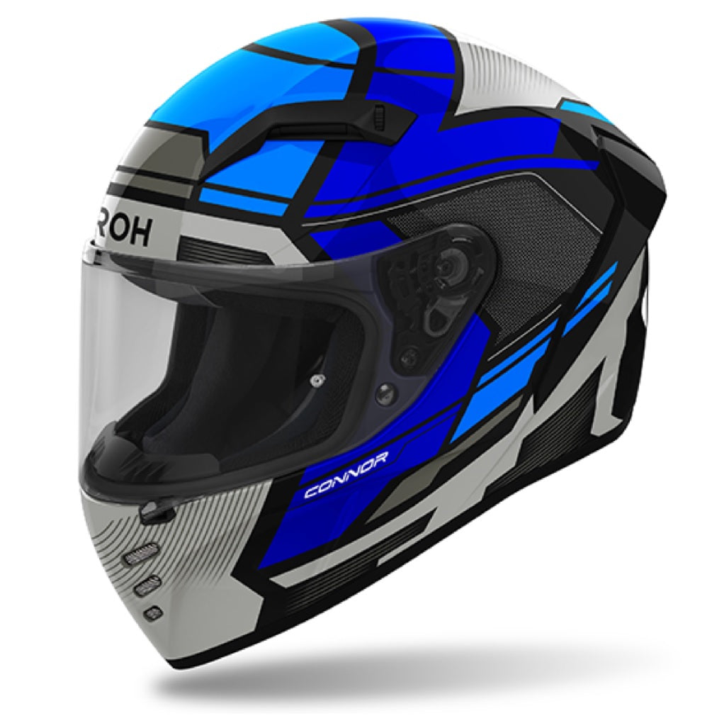 CASCO INTEGRALE AIROH CONNOR EGO BLUE GLOSS CNE18